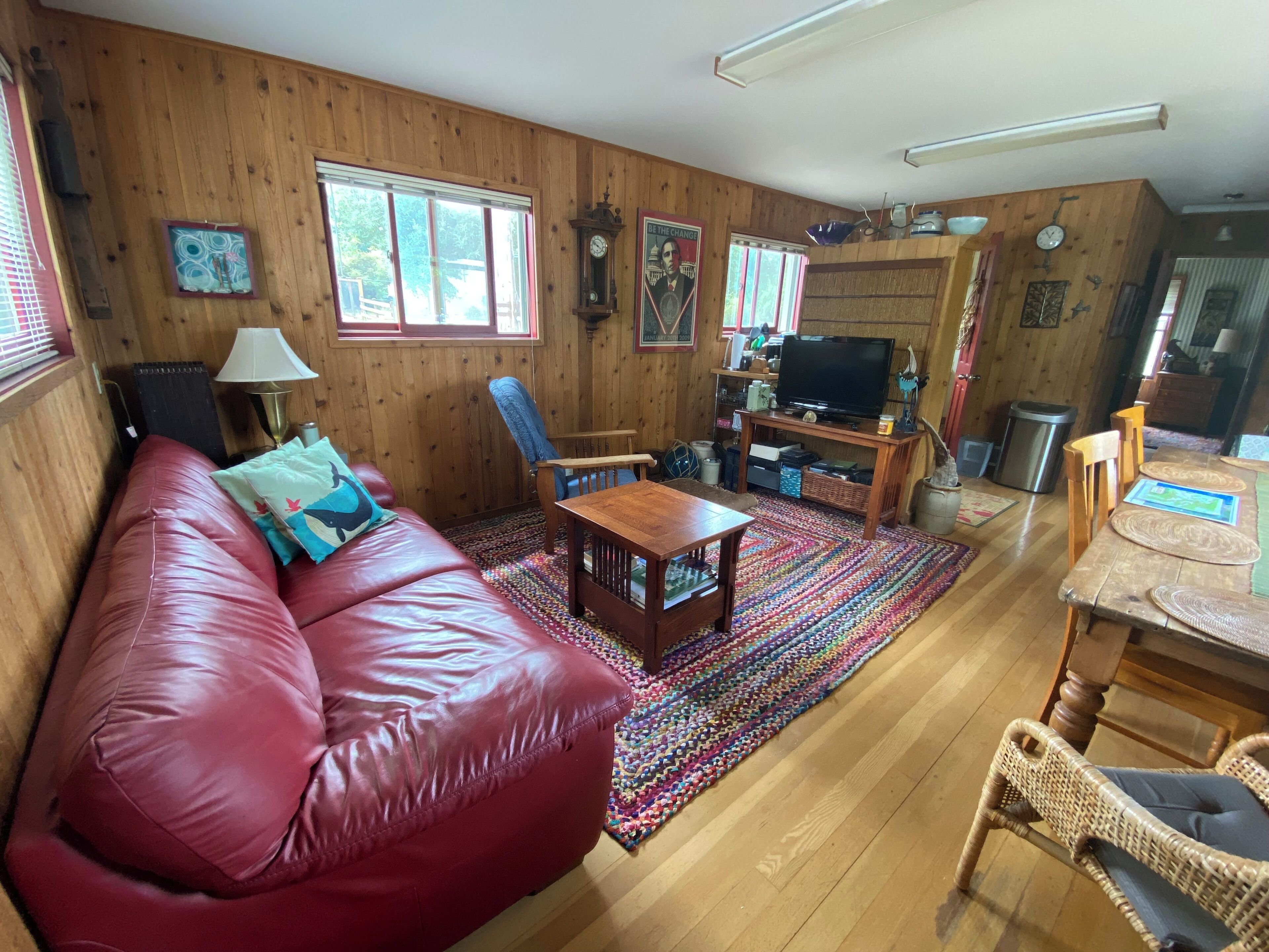 Smart TV, DVD player, books, video library