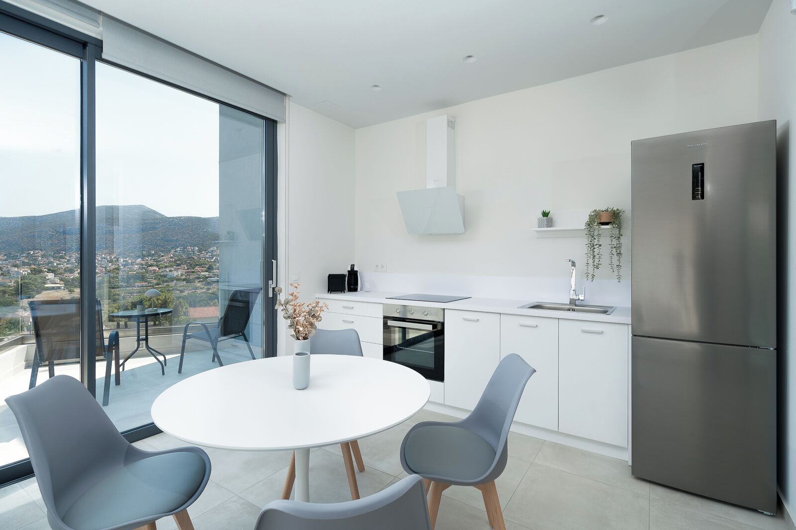 luxury suite | private kitchen | full-sized fridge, oven, stovetop, electric kettle