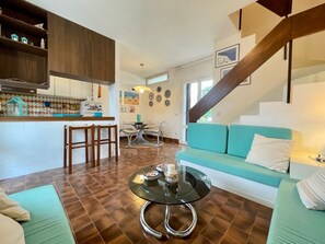 Villa, 3 Bedrooms, Balcony, Pool View | Living area - Colorful and Stylish Villa With Shared Pool and Private Garden by Beahostrentals (Caorle)