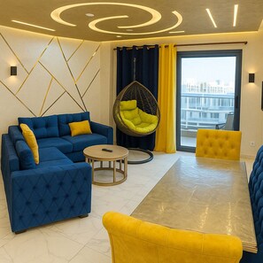 Chalet, 2 habitaciones, con acceso para personas discapacitadas, para fumadores | Sala de estar