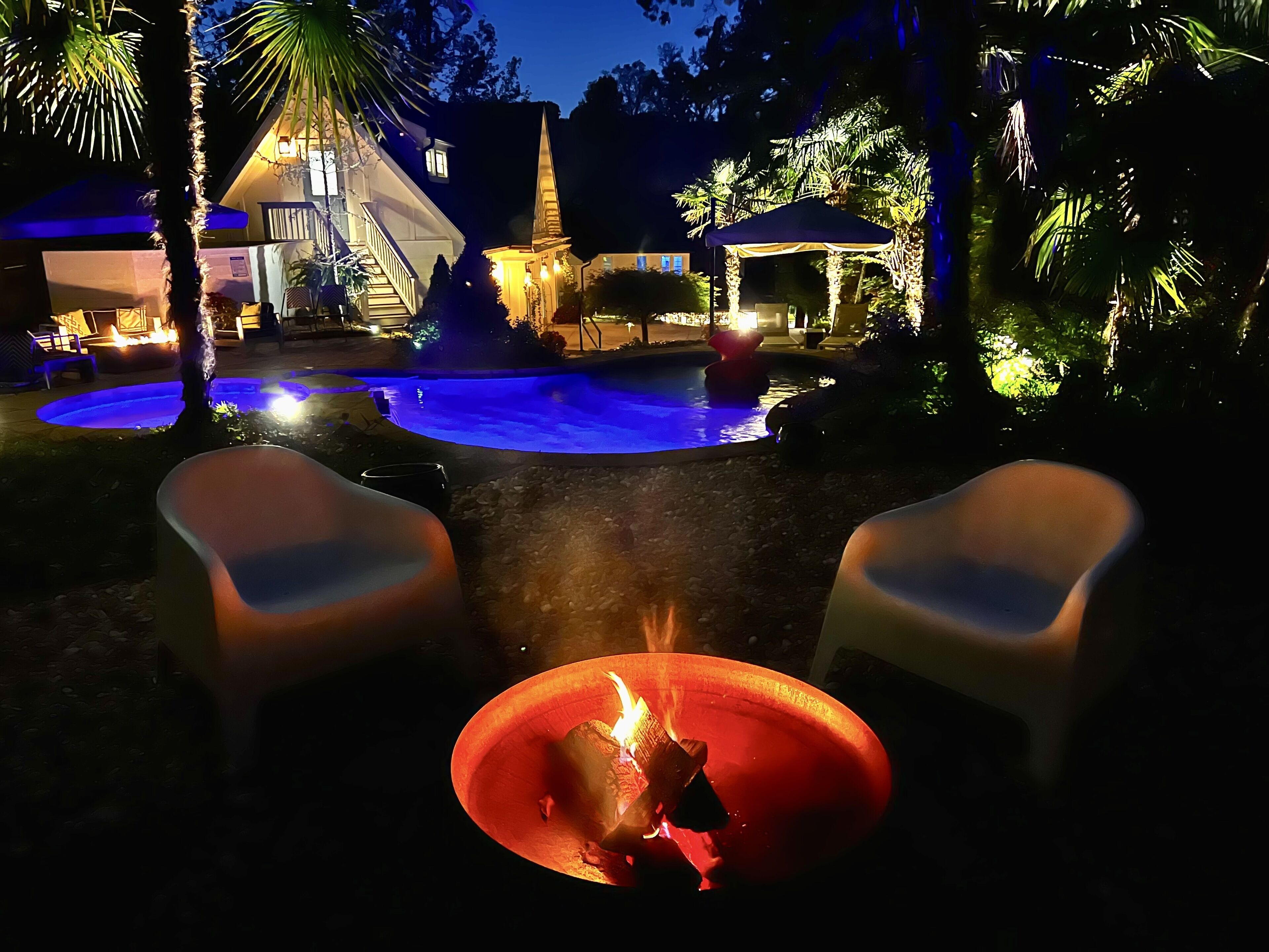 Piscine extérieure, piscine chauffée