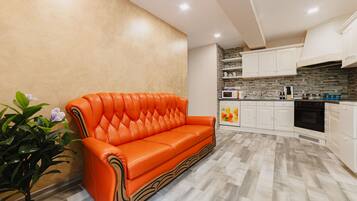 Departamento, 2 habitaciones, para fumadores, Terraza | Interior