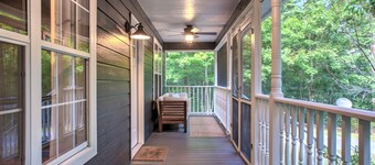 Lake Glenville Cottage | Fresh mountain air, hot tub, and fire pit!
