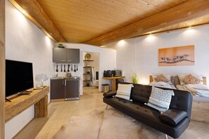 TV - Apartment '-2-die Zwei, Studio 35qm' with Private Terrace, Shared Garden and Wi-Fi (Rosenfeld)