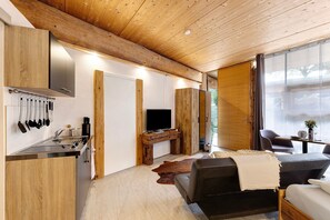 Interior - Apartment '-3-die Drei, Studio 35qm' with Private Terrace, Shared Garden and Wi-Fi (Rosenfeld)