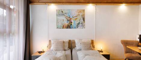 1 室のベッドルーム、アイロン / アイロン台、WiFi (無料)、ベッドシーツ