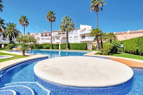 Pool. Holiday Apartment 'Alba' close to the Beach with Shared Pool, Terrace & Wi-Fi