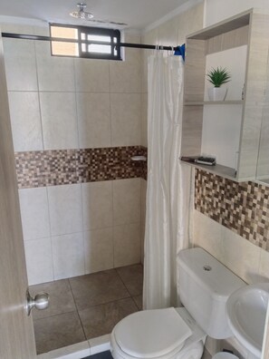 Haartrockner, Bidet, Handtücher, Seife