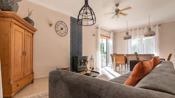 Smart TV, fireplace