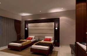 Egyptian cotton sheets, premium bedding, free WiFi, wheelchair access - Hotel The Seven (Silvassa)