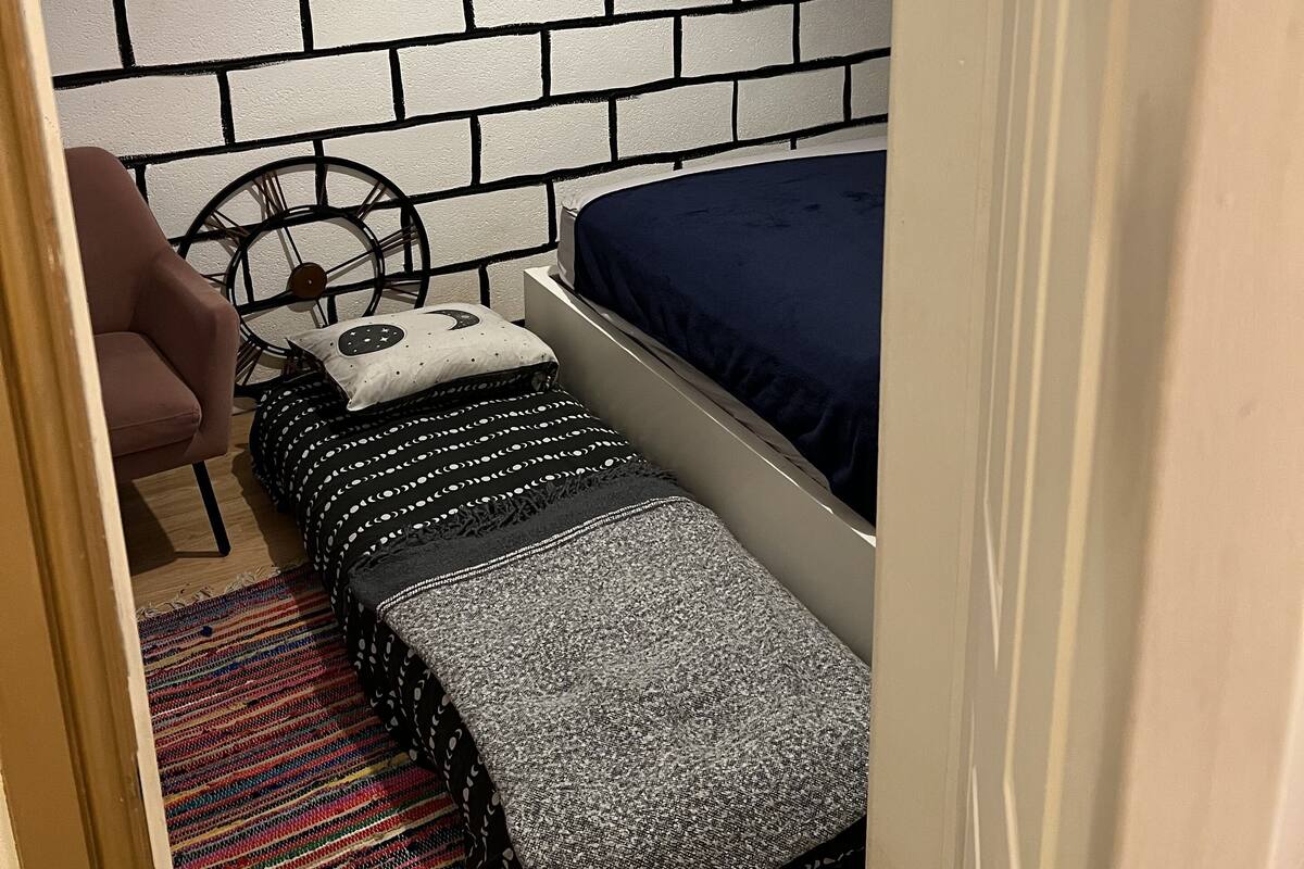 Premium bedding, individually furnished, desk, laptop workspace