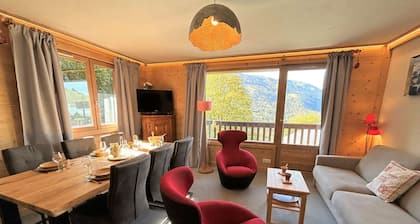 Ski-in/Ski-out Apartment for 8 in Méribel with Balconies, Ski Locker & Great Views