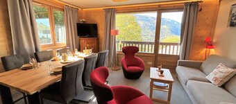 Ski-in/Ski-out Apartment for 8 in Méribel with Balconies, Ski Locker & Great Views