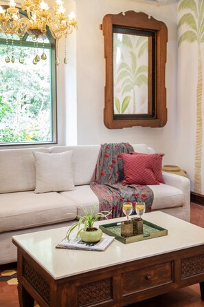 Luxury Villa, 6 Bedrooms | Living area - Lamrin Ucassaim Goa (Bastora)