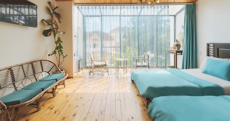 デザイン 4 人部屋 1 ベッドルーム | 客室ごとに異なる装飾、客室ごとに異なるインテリア、デスク、WiFi (無料)