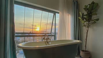 Panoramic Double Room | Bathroom | Free toiletries, hair dryer, slippers