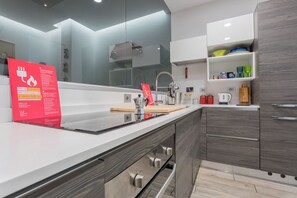 Fridge, oven, dishwasher, electric kettle