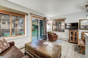 تلفزيون، مدفأة، مشغل دي في دي