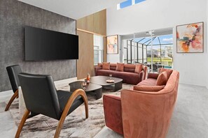 Smart TV, video games, stereo - The Marvelous | Brand NEW home w toy theme RM, pool, grand LR/DR, near Universal (Orlando)