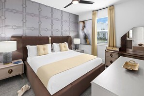 9 bedrooms, desk, iron/ironing board, travel crib