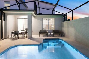 屋外プール、温水プール