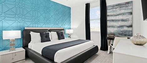 9 chambres, bureau, fer et planche à repasser, lit parapluie