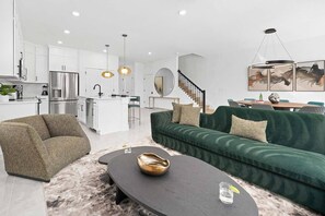 Smart TV, foosball, stereo