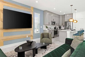 Smart-tv, tafelvoetbal en een stereo