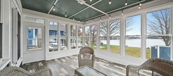 Lakefront Retreat on Powers Lake | Sandy Beach, Private Pier & Sunset Views