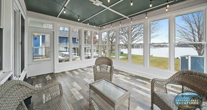 Lakefront Retreat on Powers Lake | Sandy Beach, Private Pier & Sunset Views