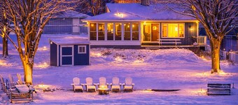 Lakefront Retreat on Powers Lake | Sandy Beach, Private Pier & Sunset Views