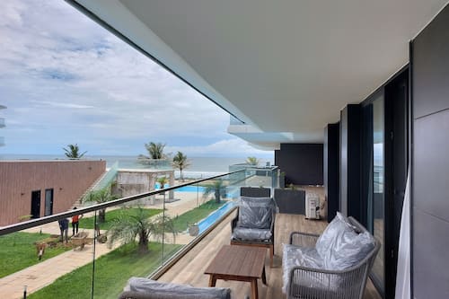 Standard Apartment, 1 Bedroom, Balcony, Ocean View (407 - first floor) | Balcony view