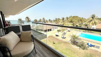 Standard Apartment, 1 Bedroom, Balcony, Partial Ocean View (416 - top floor) | Balcony view