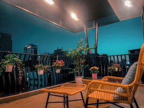 Panoramic Apartment, 1 King Bed, Balcony, City View | Terrace/patio - Hana Hotel & Apartment Da Nang (Da Nang)