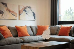 TV, fireplace, table football - Hôtel à la maison - Le Massawippi (Orford)