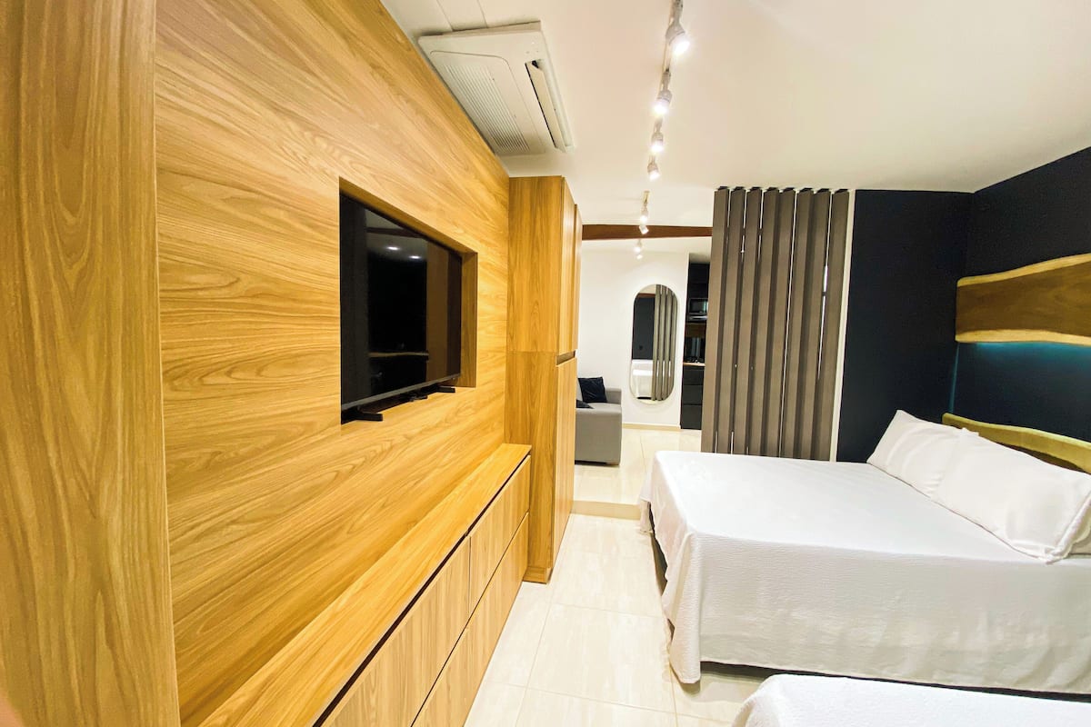 Luxury-Apartment, 1 Schlafzimmer | 1 Schlafzimmer, hochwertige Bettwaren, laptopgeeigneter Arbeitsplatz