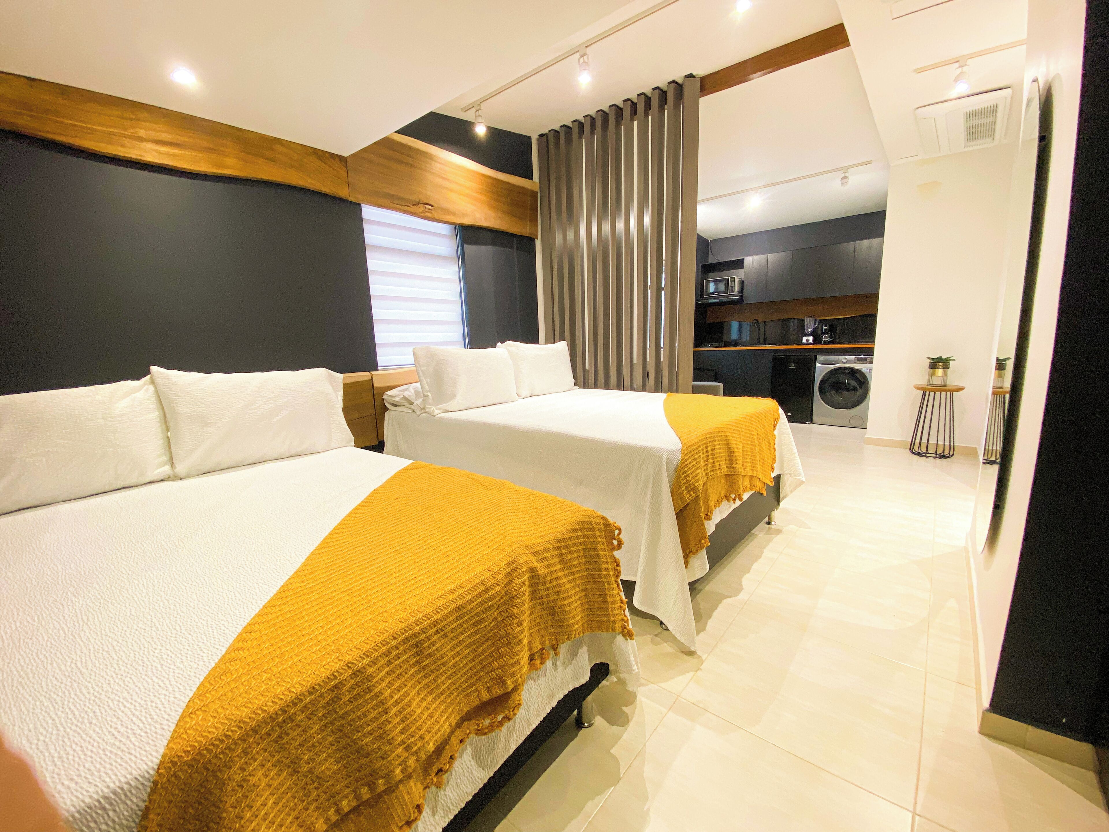 Apartamento superluxo, 1 quarto | Roupas de cama premium, espaço de trabalho para notebook