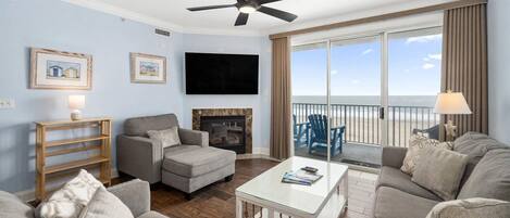 Smart-tv en een open haard