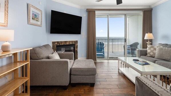 TV connectée, cheminée