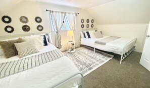 2 bedrooms, travel crib, WiFi, bed sheets