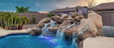 Outdoor pool, a heated pool