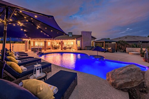 Beautiful backyard oasis w/free heated diving pool