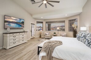 4 habitaciones, tabla de planchar con plancha y cuna de viaje