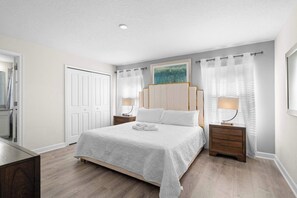 4 bedrooms, iron/ironing board, travel cot, WiFi