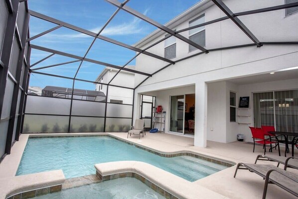 Indoor pool, a heated pool