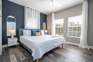 4 bedrooms, iron/ironing board, travel crib, WiFi