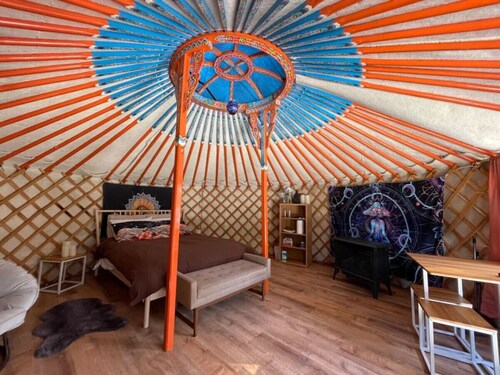 Heart Yurt · Forest Glamping · Most Beloved · Sleeps 3 · Hot Tub