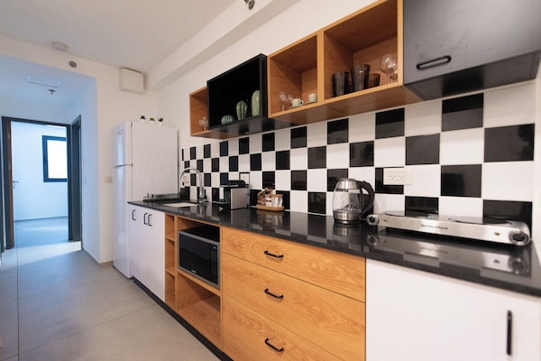 Classic Apartment, 2 Bedrooms, Balcony | Private kitchen | Fridge, microwave, stovetop, espresso maker