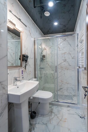 Room, 2 Single Beds, Non Smoking, City View | Bathroom | Shower, hair dryer, slippers, towels - Constant Tbilisi (Tbilisi)