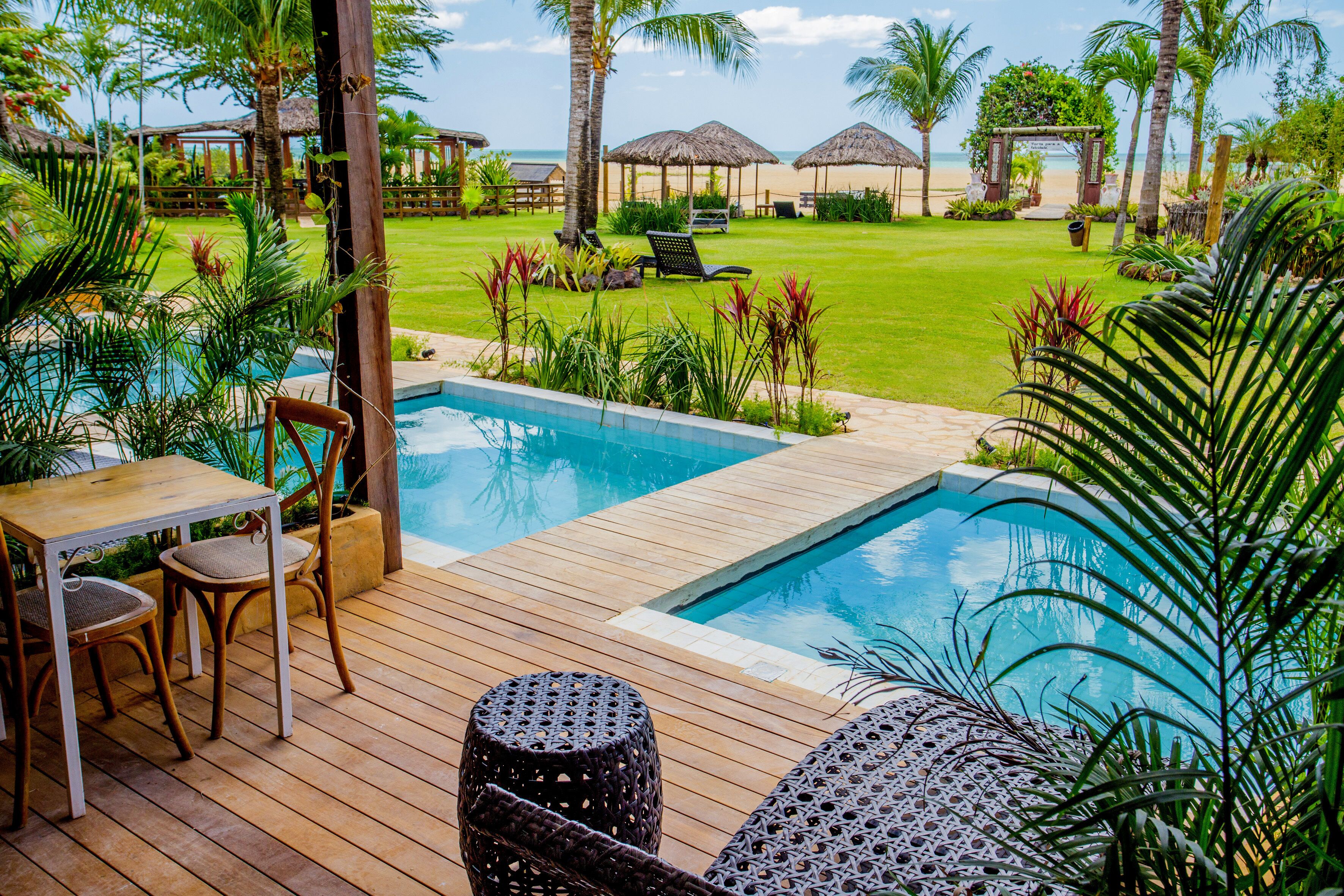 Quarto casal luxo | Terraço/pátio